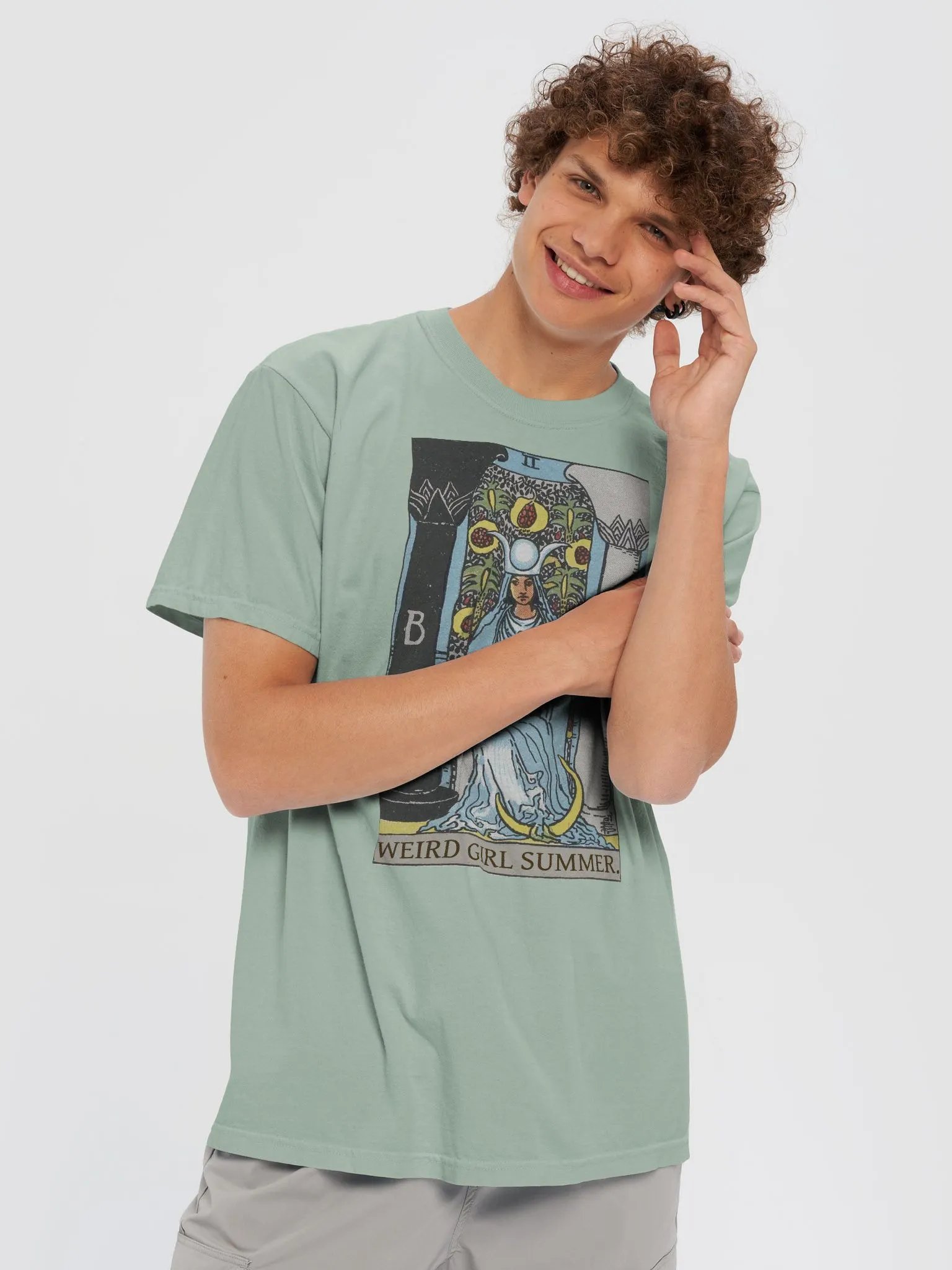 Weird Girl Summer Tarot High Priestess - Unisex Tee product image (63)