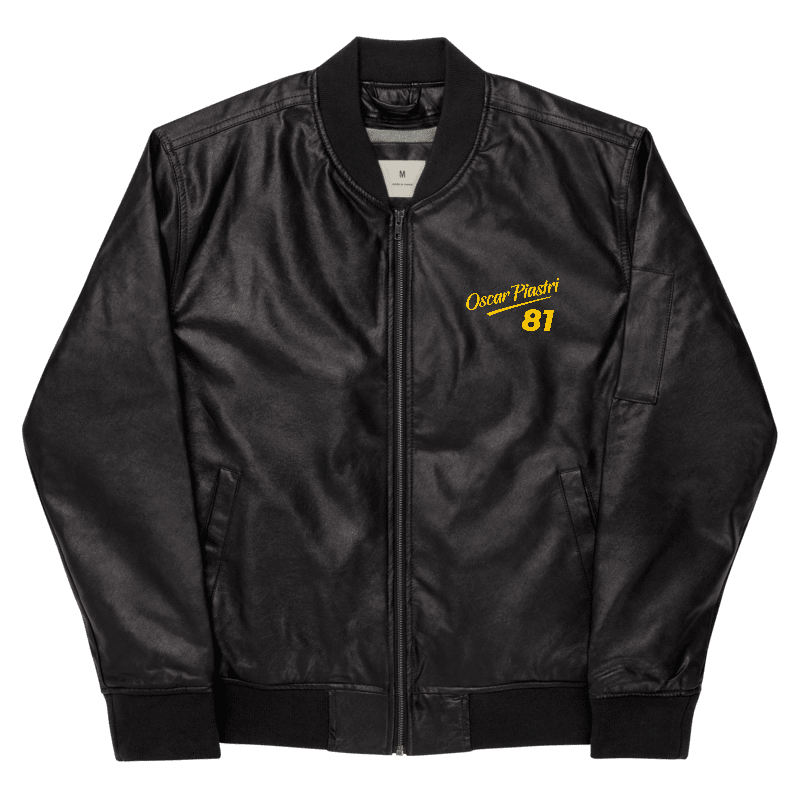 Oscar Piastri Leather Bomber Jacket Fan Edition product image (4)