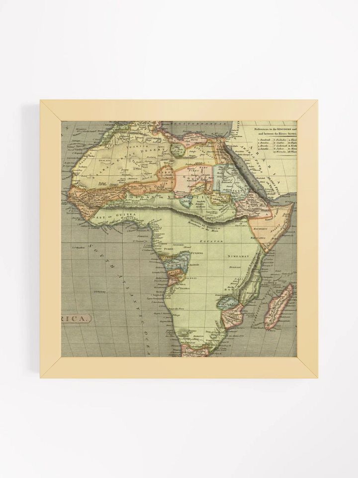 Africa Vintage Map Framed Matte Poster product image (21)