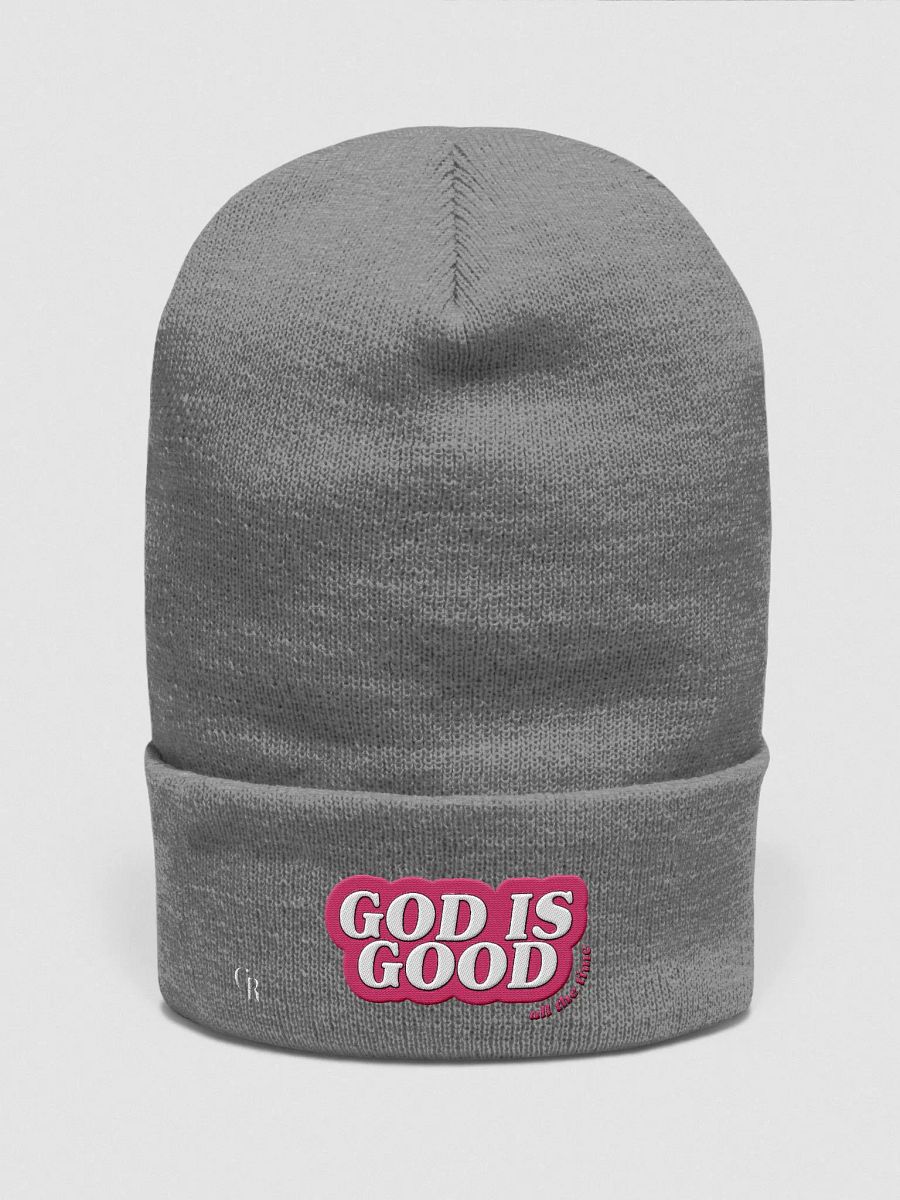 PINK God is Good Beanie product image (1)