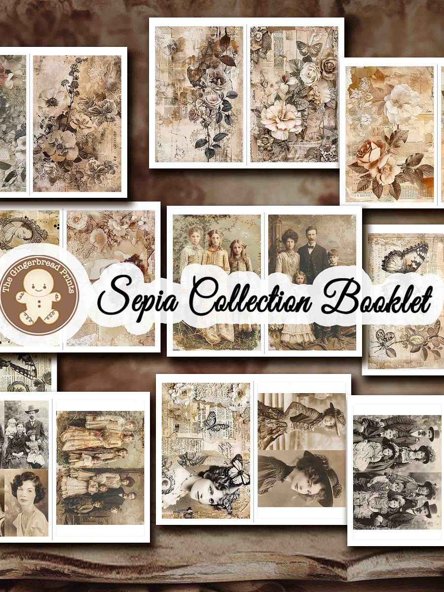 100+ Sepia images booklet digital download product image (4)