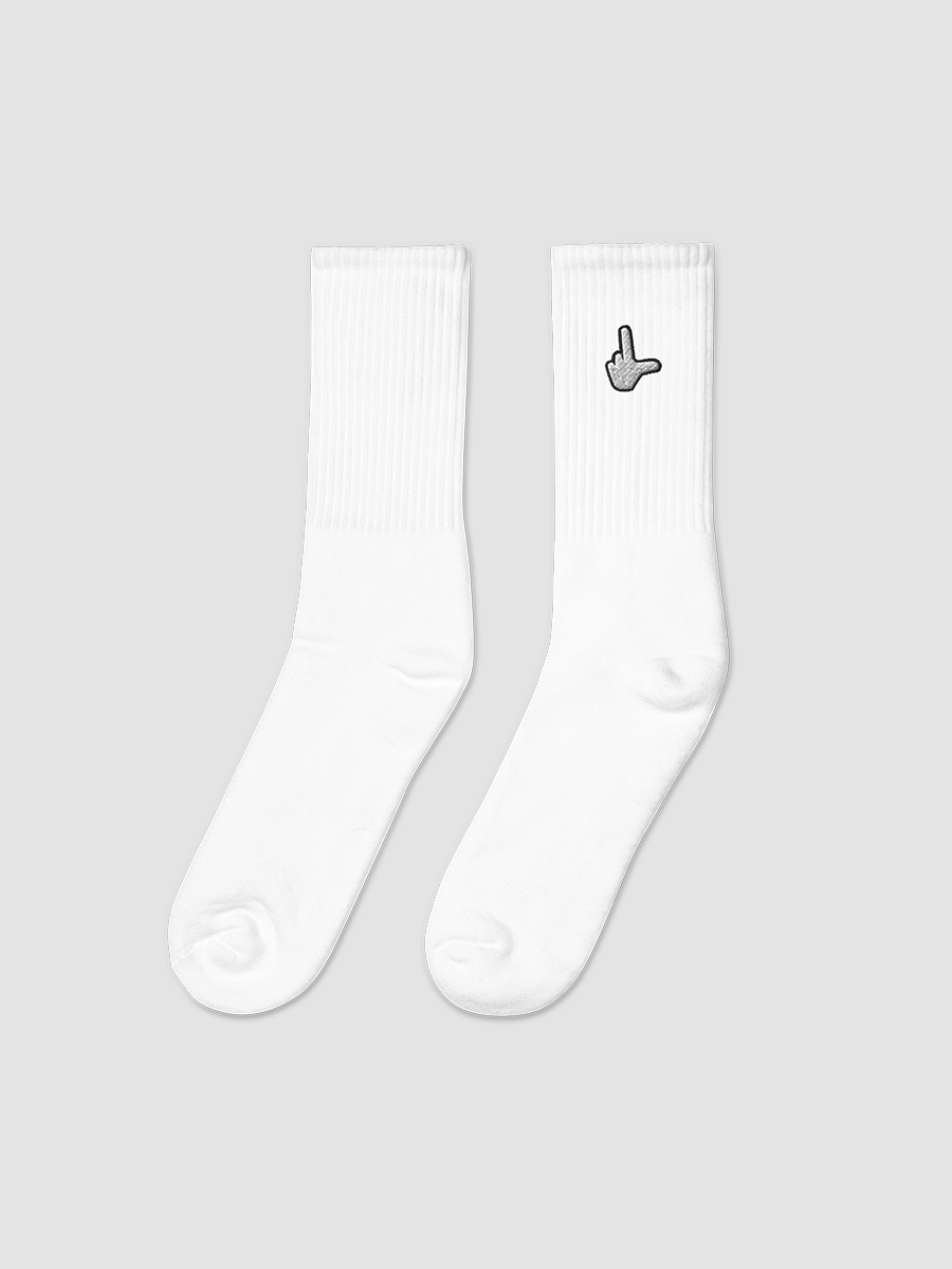 L Socks Embroidered (white and grey) product image (2)