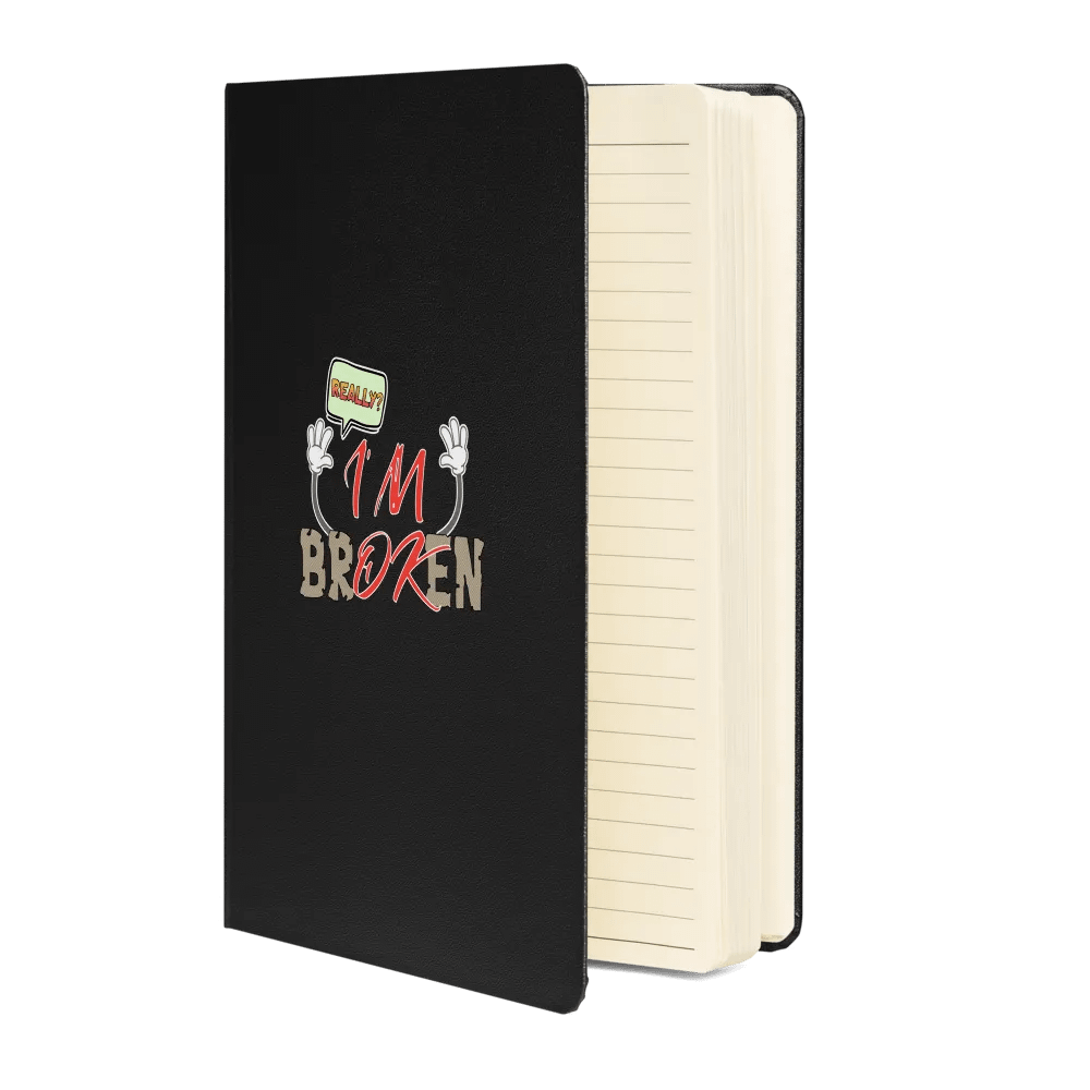 Im Broken Im Ok Playful Distress Hardcover Notebook product image (2)