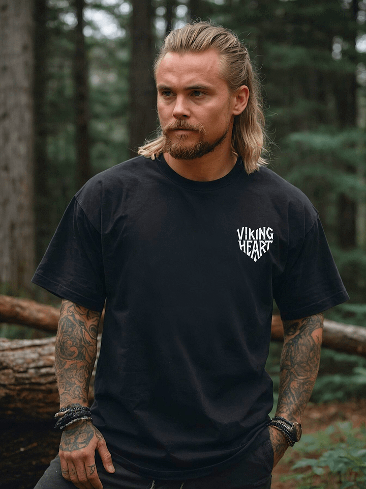Unisex T-shirt - Viking Heart - Black product image (2)