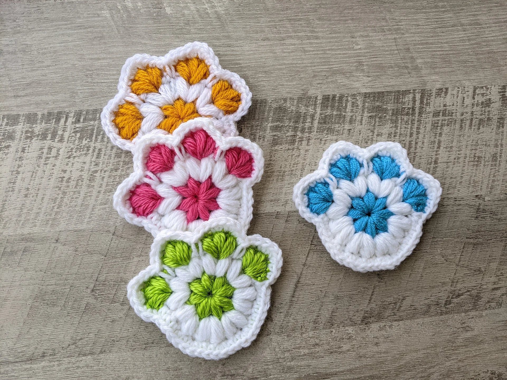 Crochet Paw Print Coaster Pattern product image (4)