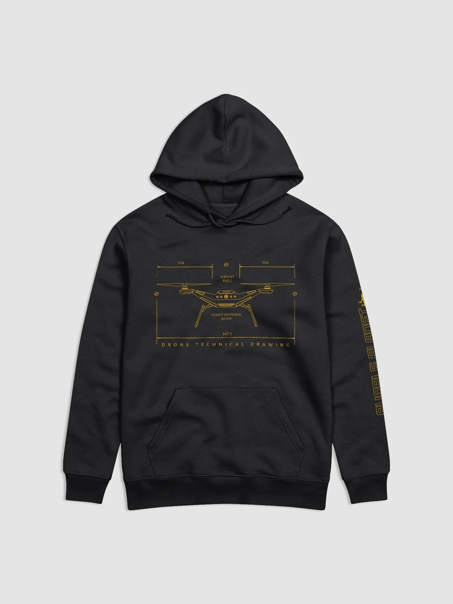Drone Team Black Hoodie product image (3)