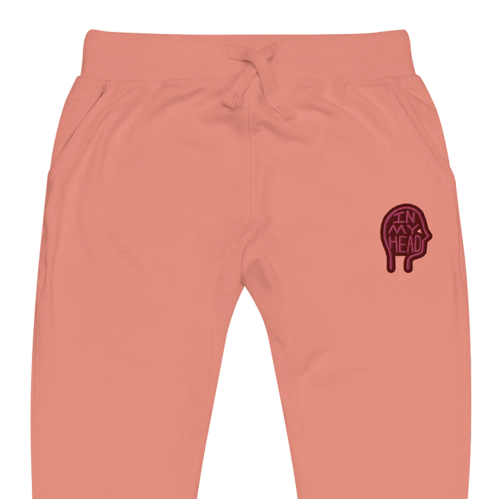 In My Head (rose design) embroidered fleece joggers product image (5)