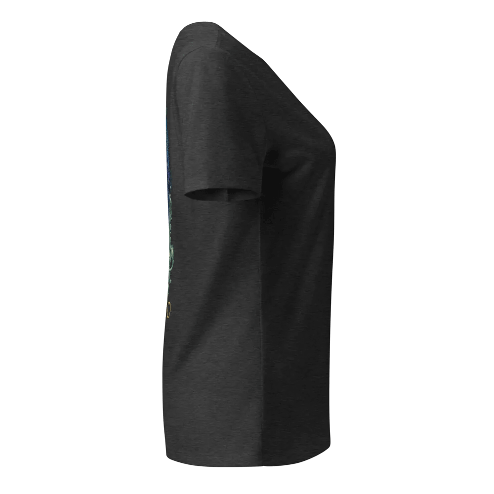 Back Print V-Neck women's cock aficionado T-shirt product image (42)