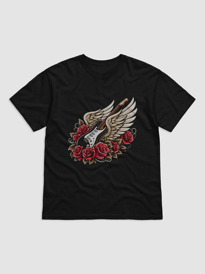 Winged Guitar and Roses T-Shirt product image (1)