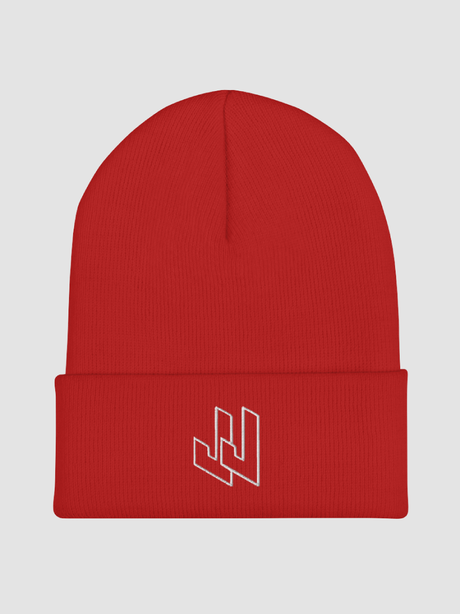 JJ Embroidered Beanie with white text product image (2)