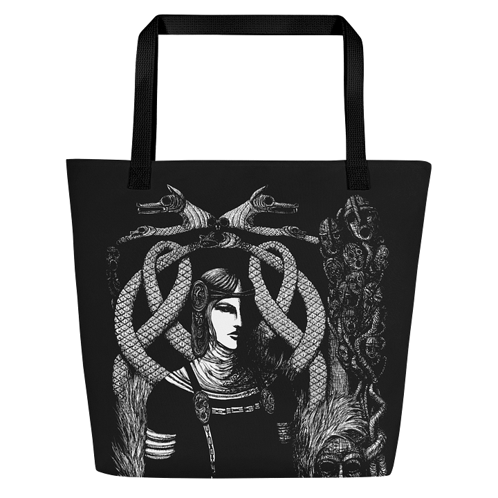 Hel in Black All-Over Tote Bag Two Artworks in One product image (2)