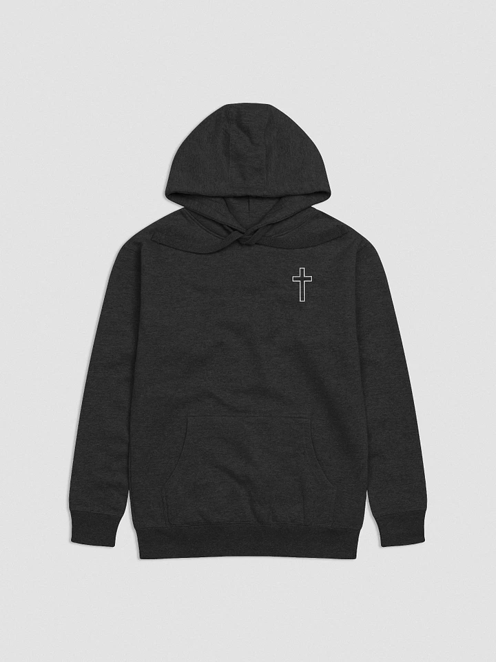 Simple Cross Embroidered Black Hoodie product image (1)