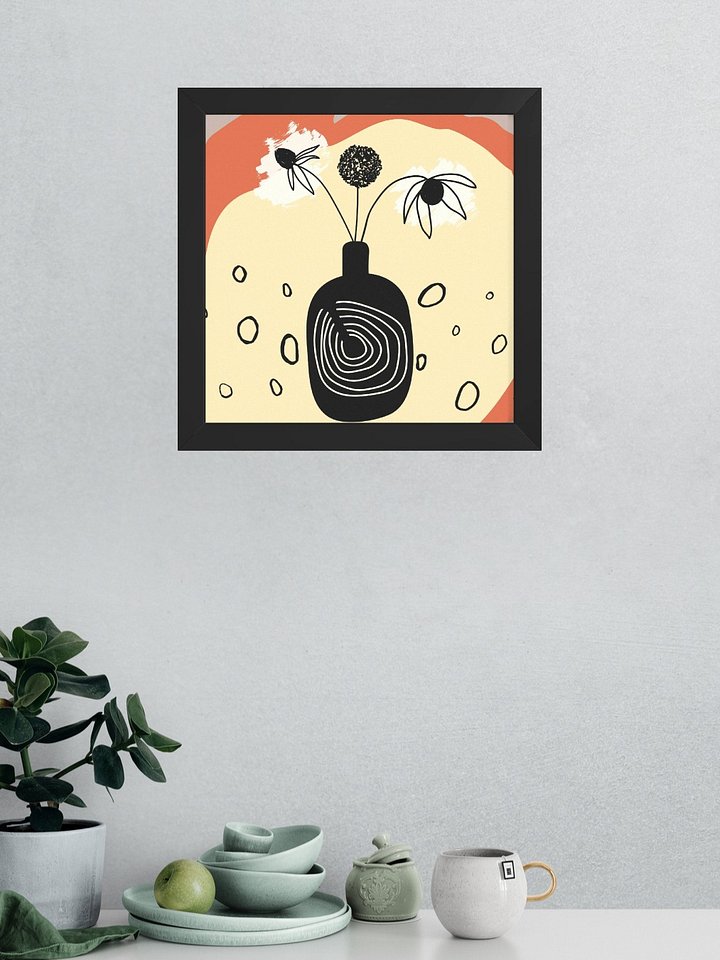Minimalistic Vase and Flowers Framed product image (1)