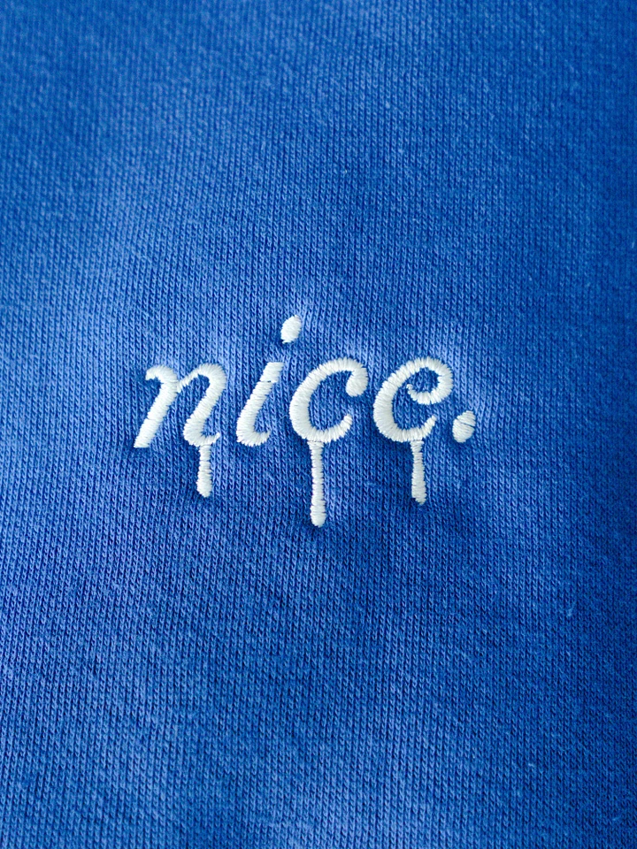Premium 'Nice.' Drip Sweatshirt (Blue) product image (2)