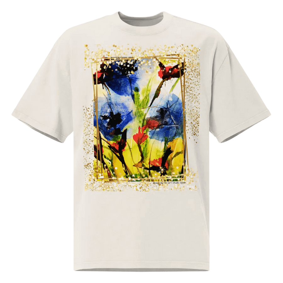original watercolour painting design printed on shirt product image (1)