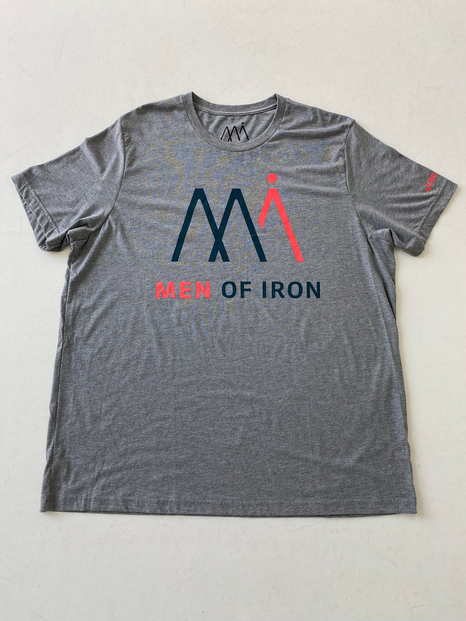 MEN OF IRON Gray T-shirt product image (1)