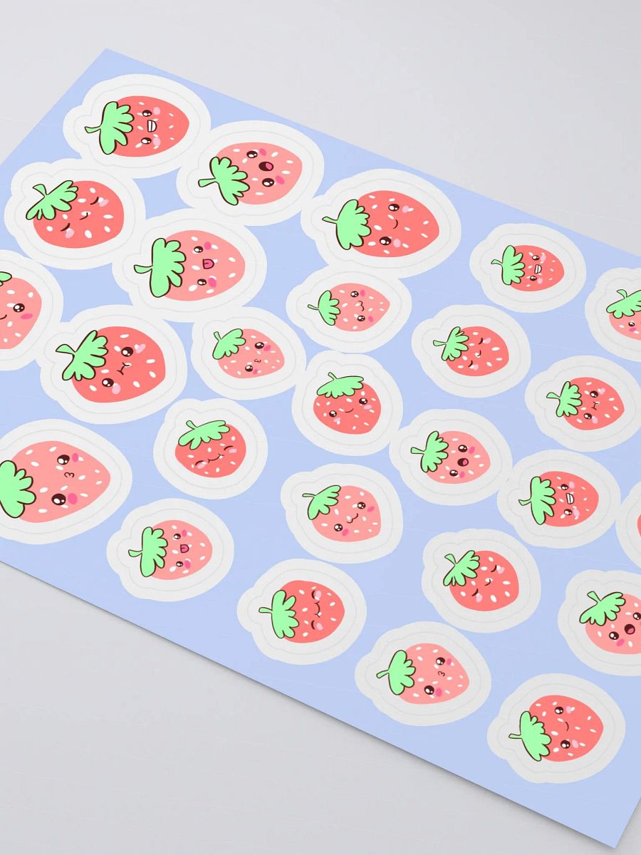 Adorable Strawberry Smiles Sticker Sheet product image (4)
