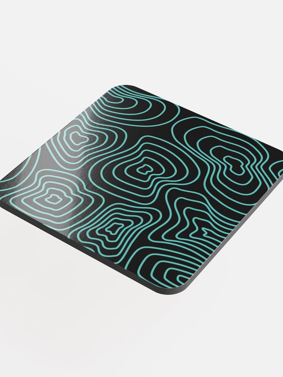 Topographic Teal Coaster Set product image (4)