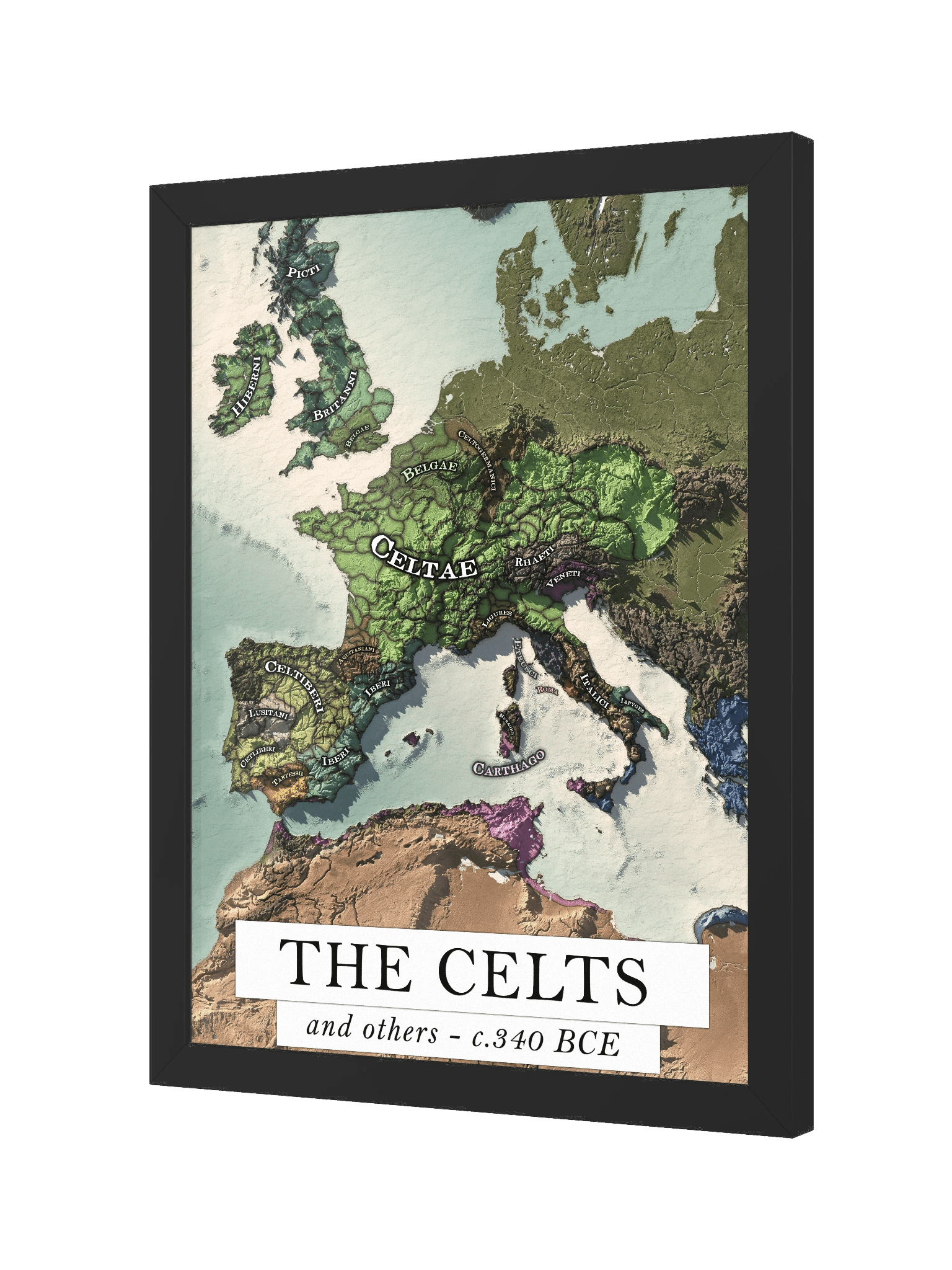 The Celts - 350 BCE - Framed Map product image (1)