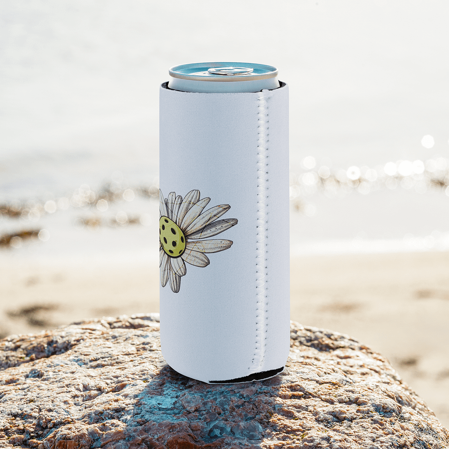 Flower Daisy Pickleball Sketchy Bloom Can Cooler product image (8)