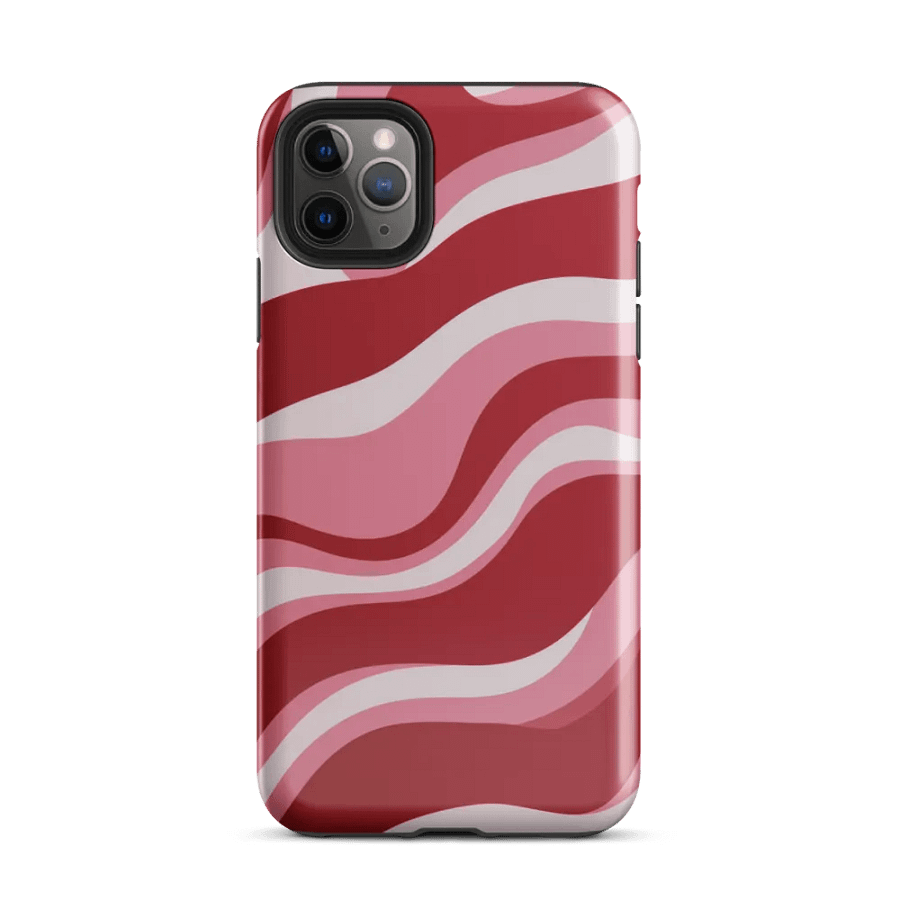 Wavy Lines (Red and Pink) Tough iPhone® Case product image (51)