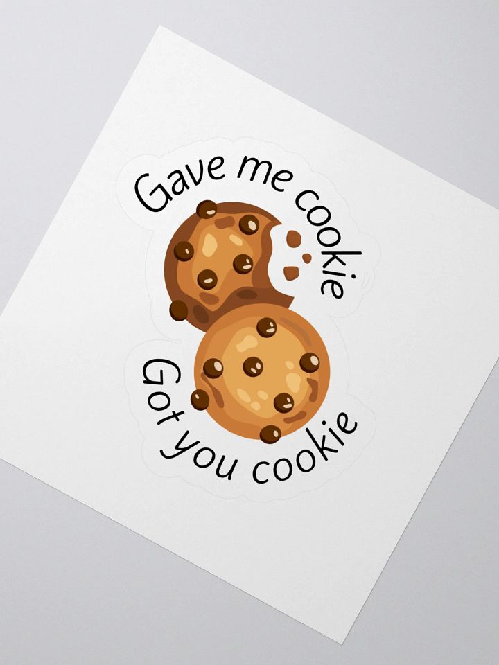 New Girl Cookie Scene Sticker – “Gave Me Cookie” Kiss-Cut Decal product image (5)