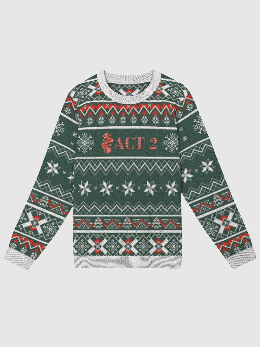 ACT 2 Theatre Ugly Christmas Sweater Green product image (4)