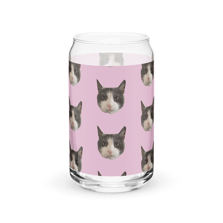 Lou Grumpy Face Glass Cup product image (2)