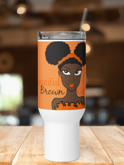 Beautiful Brown Girl Chocolate Travel Mug product image (1)