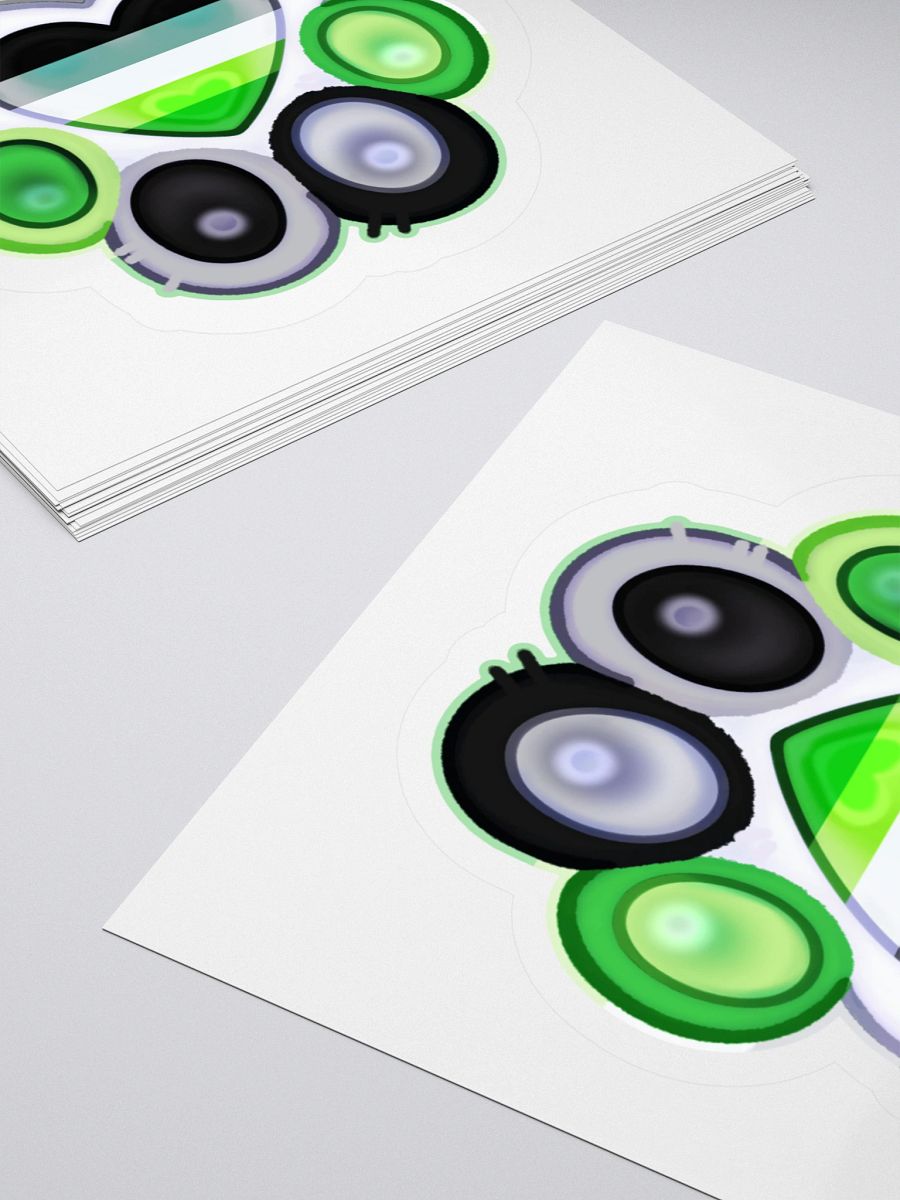Aromantic Pride Paw Print Kiss Cut Stickers product image (4)