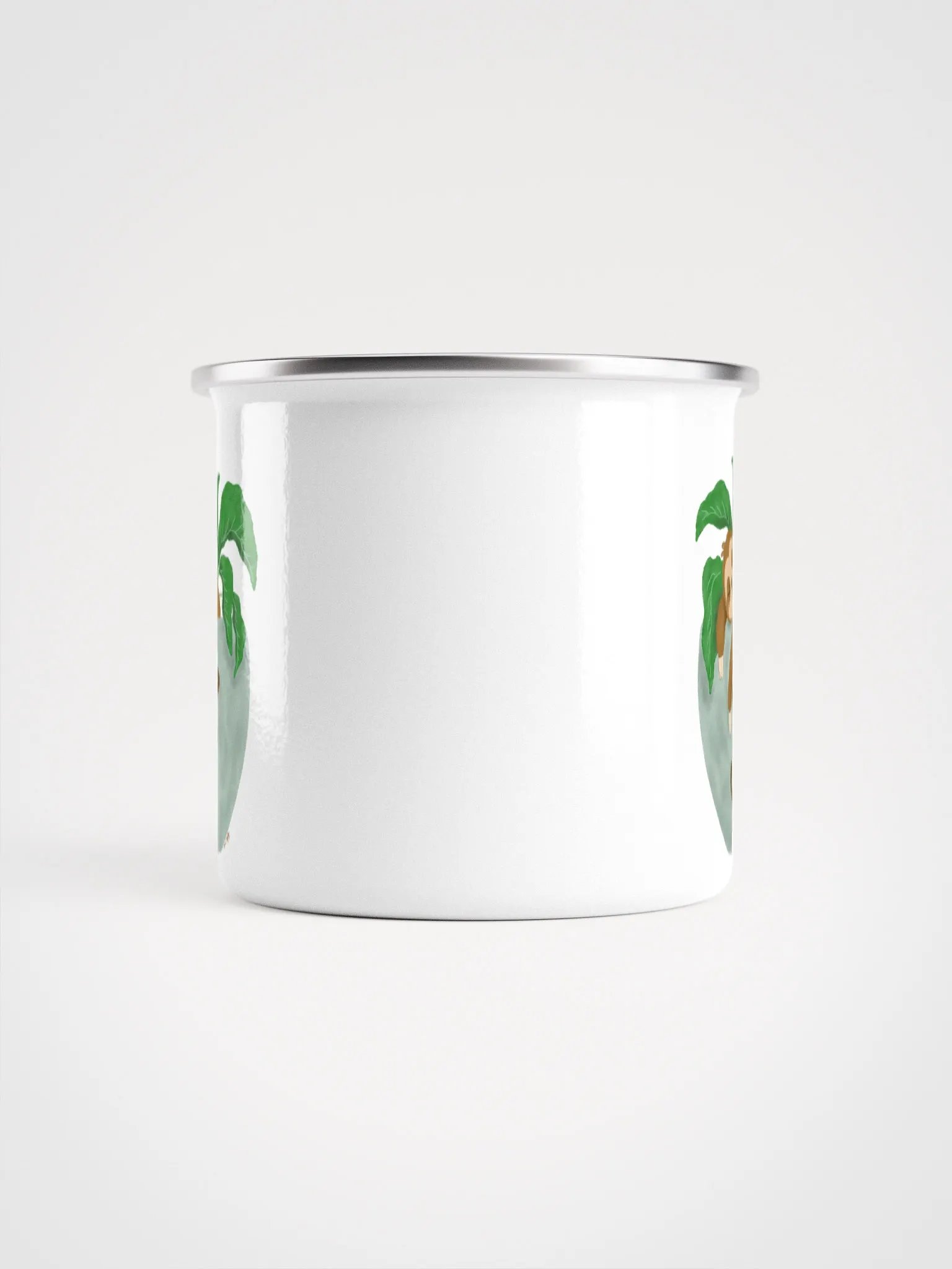 Sloth in Letter F Planter Enamel Mug product image (2)