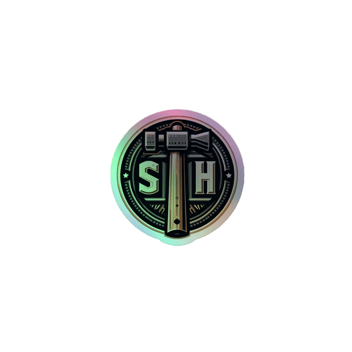 Star Hammer Kiss-Cut Holographic Sticker (Logo Only) product image (1)