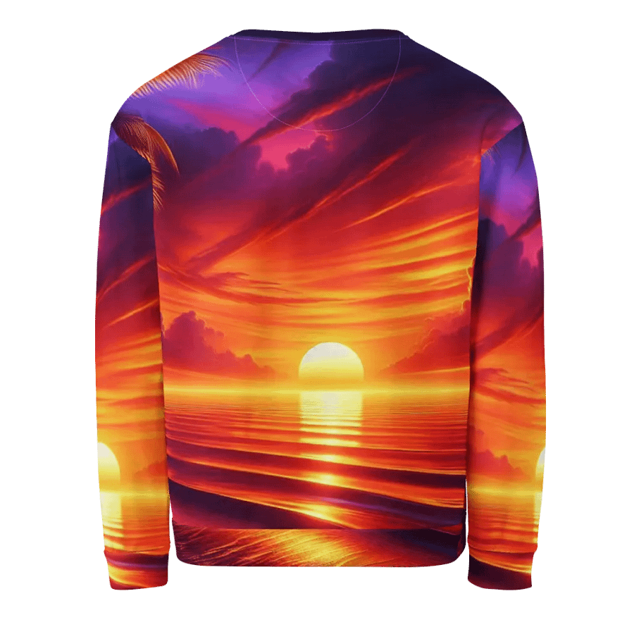 Tropical Sunset All-Over Print Sweatshirt | AI Design product image (3)