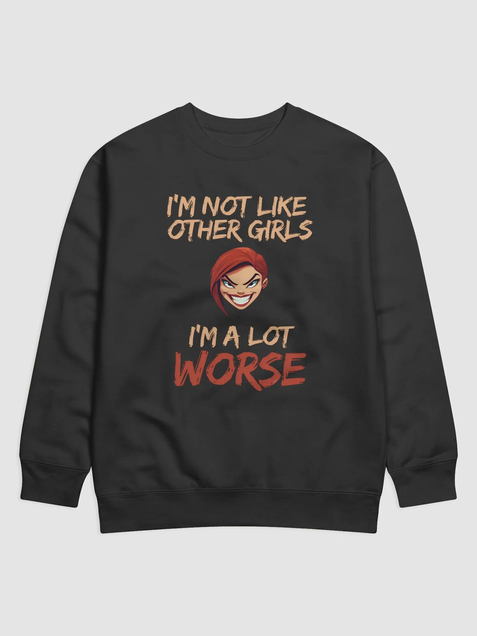 I'm a lot WORSE Cotton Sweatshirt product image (1)