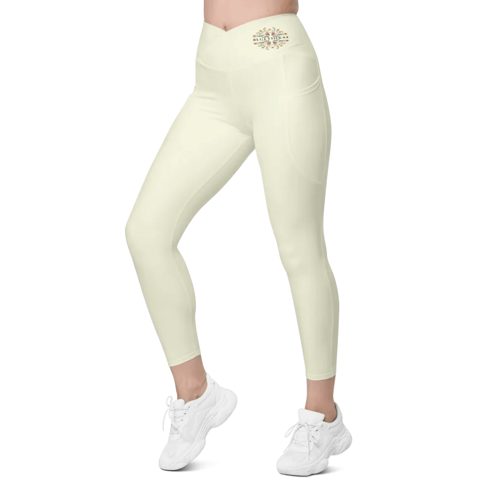 Sun-Kissed BlueTink Crossover Leggings with Pockets product image (6)