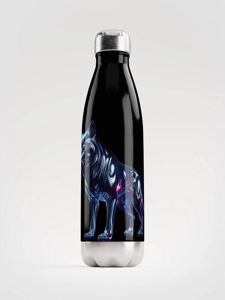 Liquid Metal Wolf #2 Stainless Steel Water Bottle product image (1)