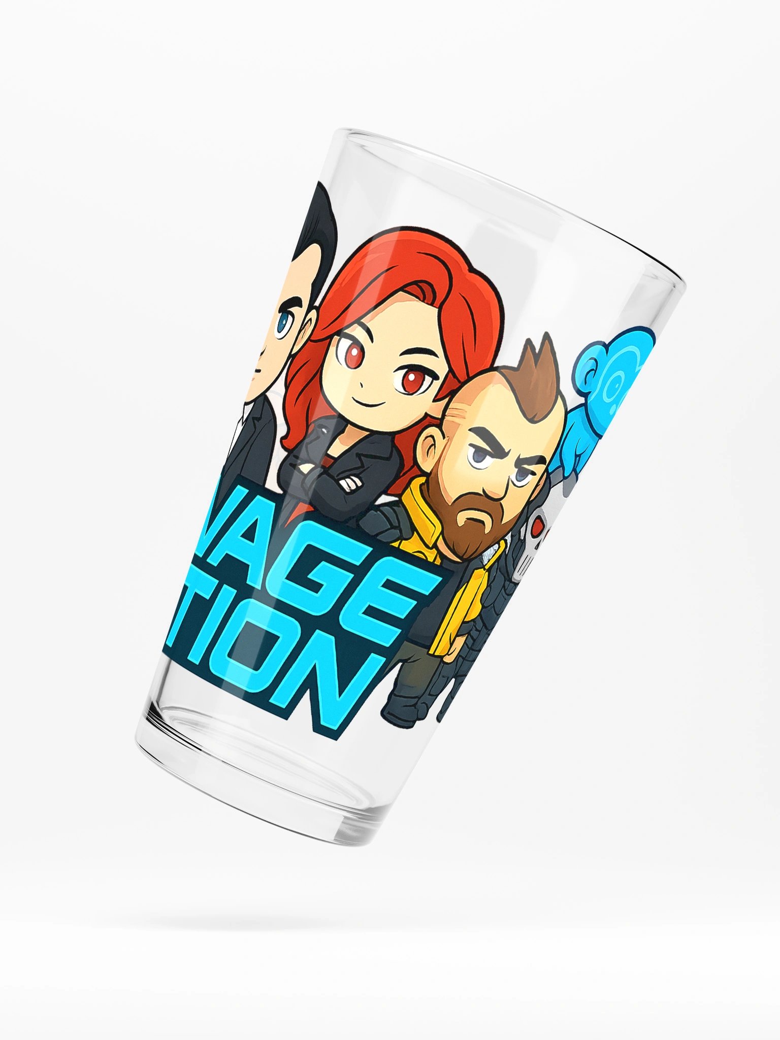 Savage Nation Cartoon Characters Shaker Pint Glass product image (5)