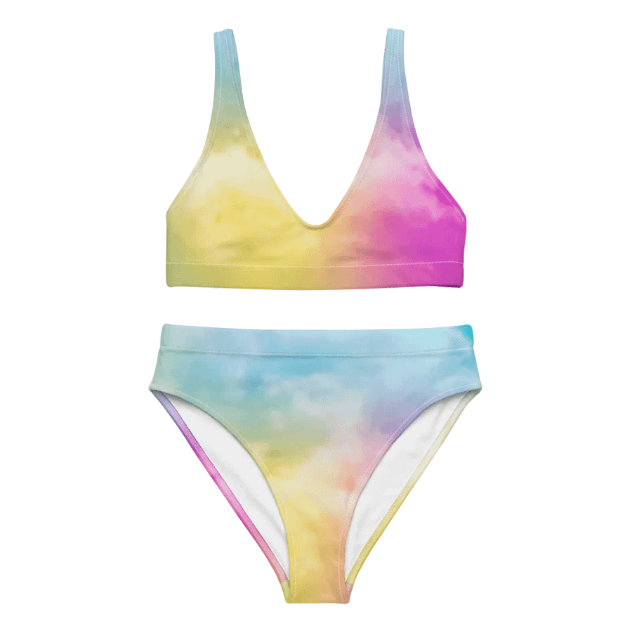 Blur cloud rainbow Design High Waisted Bikini - V3 product image (8)
