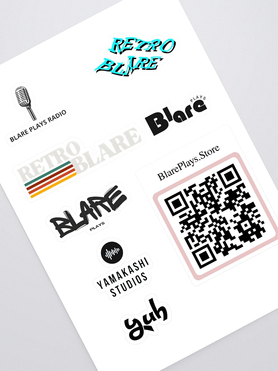 Retro Blare Kiss Cut Sticker Sheet product image (1)