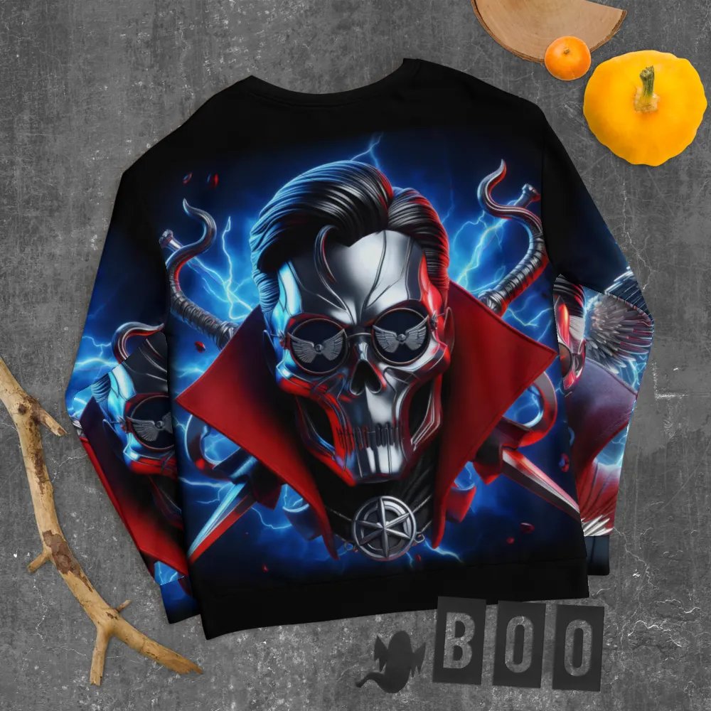 Silver Robot-Skull Face - Unisex Sweatshirt #29 product image (10)