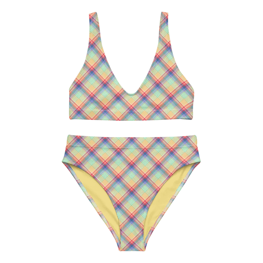 Bright Pastel Plaid Bikini product image (2)