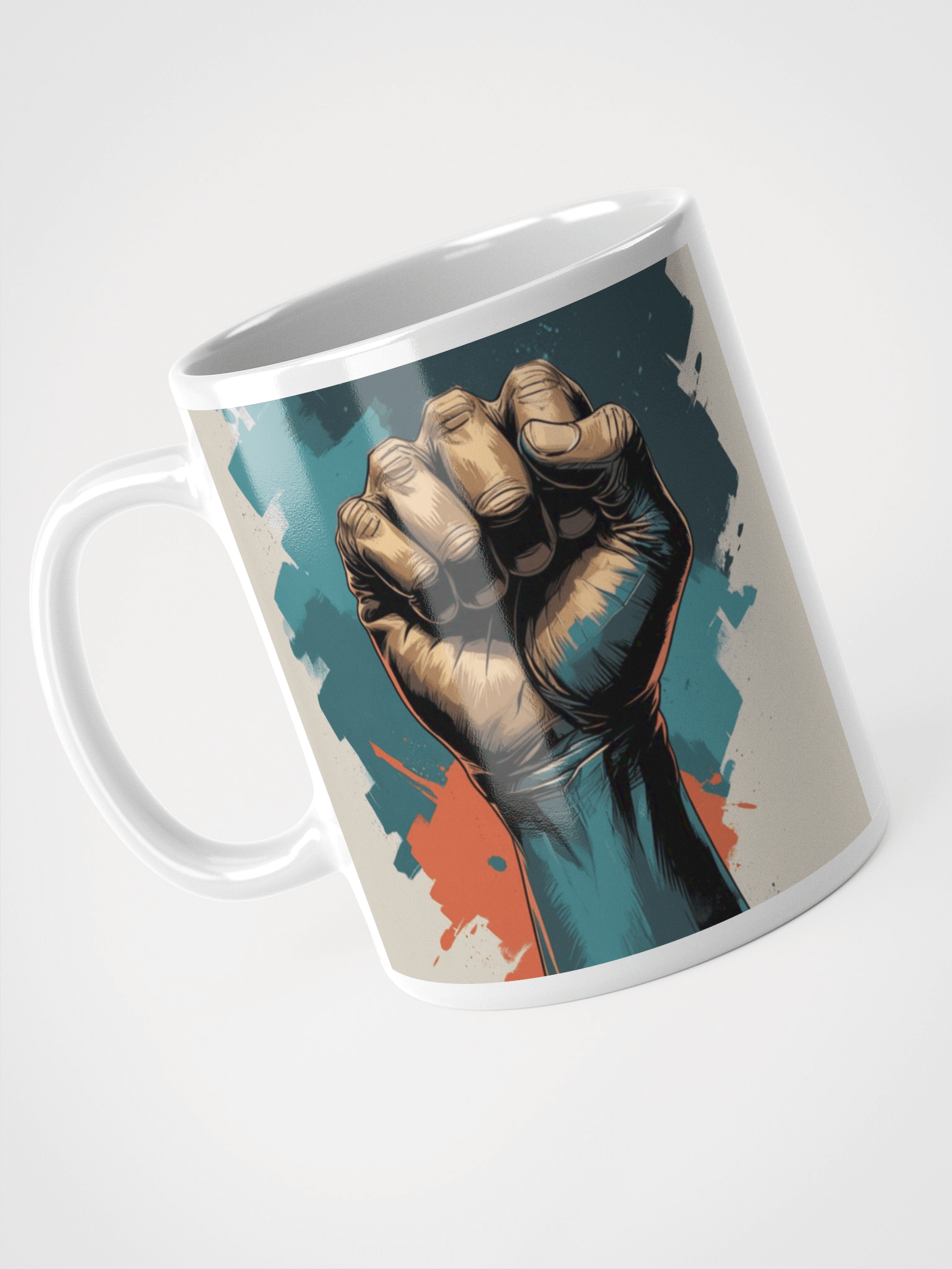 Empowerment Fist White Glossy Mug product image (11)