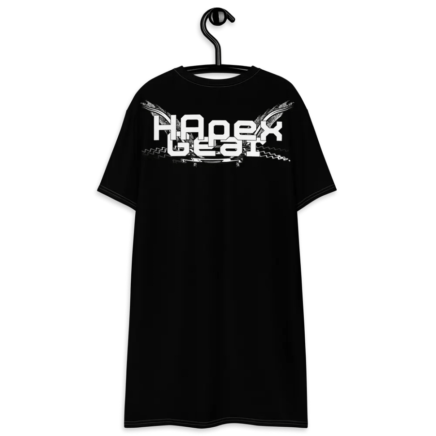 T-Shirt Dress - Black - White HApex Gear White Logo product image (8)