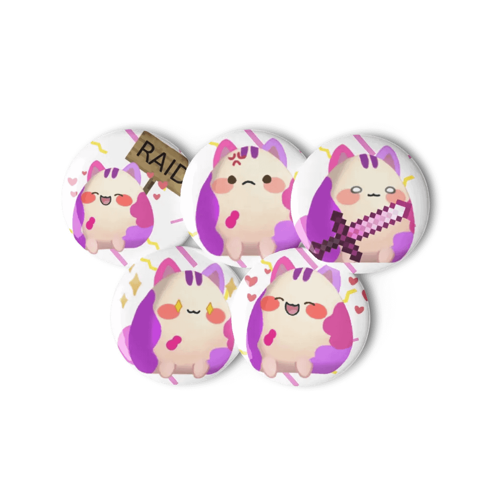 Kitty emote Pin Button Set product image (6)