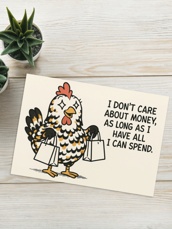 Abrahen Chicks - I Don't Care About Money - Card product image (1)