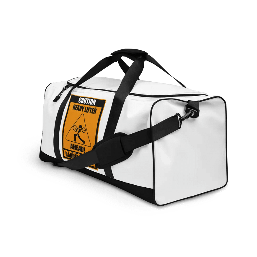 Caution Heavy Lifter Ahead-Barbell Zone Duffle Bag product image (3)