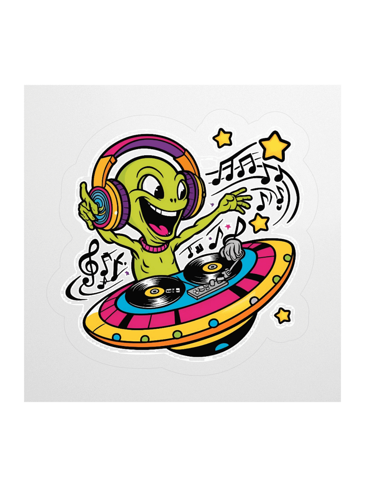 Alien DJ Groove Kiss-Cut Stickers product image (1)