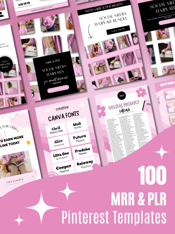 MRR/PLR Pinterest Templates for Digitals product image (1)