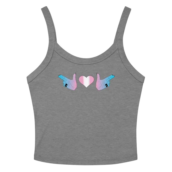 Finger Guns (trans flag) Crop Tank product image (2)