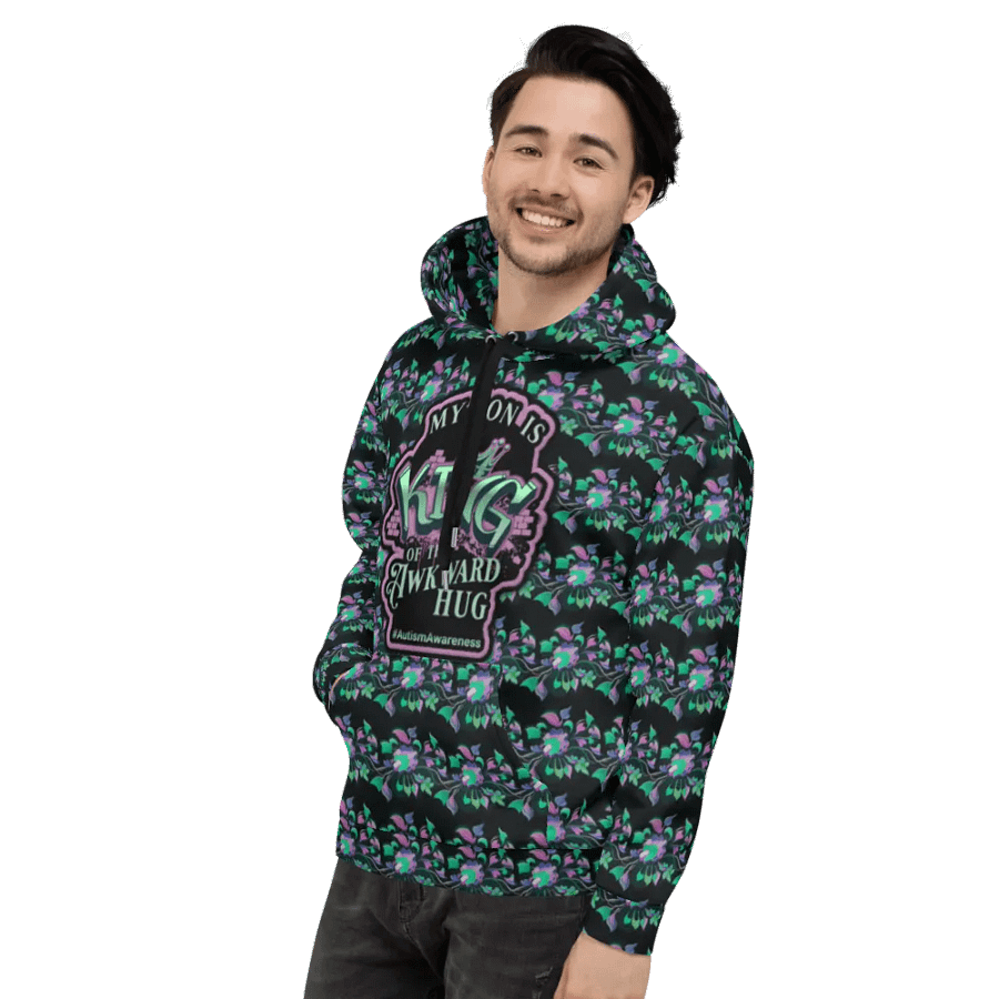 King of the Awkward Hug #Autism Awareness All Over Print Hoodie product image (10)